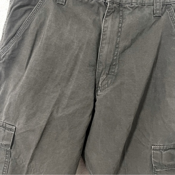 Wrangler Authentic Rip-Stop Men's Relaxed Fit 32x32 CARGO Pants 70L3WML Charcoal - Picture 2 of 7